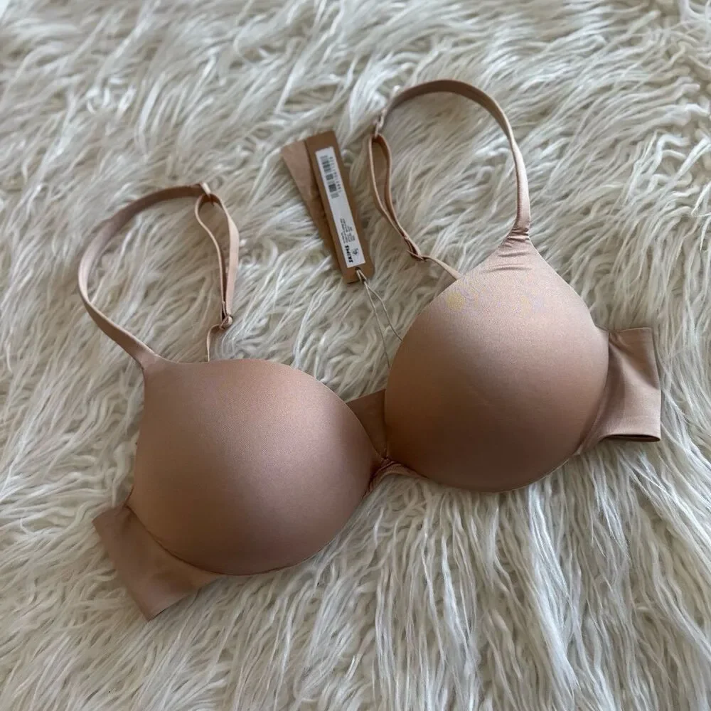 Skims Ultimate Push up Plunge Bra Clay Size 34B - Picture 3 of 4